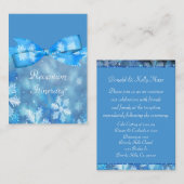 Icy Blue Winter Wonderland Wedding Begleitkarte (Vorne/Hinten)
