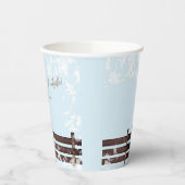 Icy Blue Woodland Baby ist kalt draußen Pappbecher (Links)