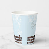 Icy Blue Woodland Baby ist kalt draußen Pappbecher (Rechts)