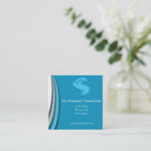 Icy Blues Modern Quadratische Visitenkarte (Stehend Vorderseite)