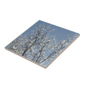 Icy Branches in Winter Blue Sky Fliese (Seite)