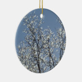 Icy Branches in Winter Blue Sky Keramik Ornament (Rechts)
