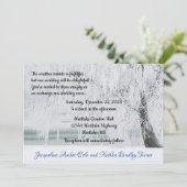 Icy Branches Winter Wonderland Wedding Einladung (Stehend Vorderseite)
