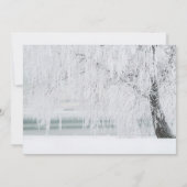 Icy Branches Winter Wonderland Wedding Einladung (Rückseite)
