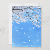 Icy Branches Winter Wonderland Wedding Einladung (Rückseite)