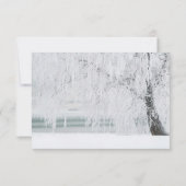 Icy Branches Winter Wonderland Wedding RSVP Einladung (Rückseite)