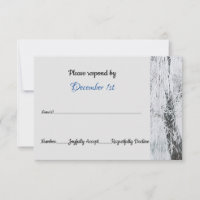 Icy Branches Winter Wonderland Wedding RSVP