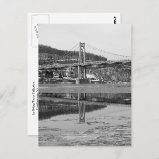 Icy Bridge Tower Reflection Postkarte (Vorne/Hinten)