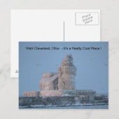 Icy Cleveland Harbor Postkarte (Vorne/Hinten)