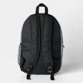 Icy Colored Abstrakt Arabesque Muster Bedruckter Rucksack (Rückseite)