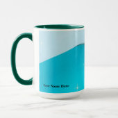 Icy Cyan Luxury Titanium Sparkle Burst Tasse (Links)