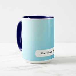 Icy Cyan Titanium Sparkle Burst Tasse