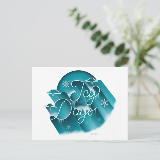 Icy Days / Postcard Feiertagspostkarte (Stehend Vorderseite)