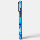 Icy Deep Sea Blue Abstrakt Marble Liquid Case-Mate iPhone Hülle (Rückseite / Links)