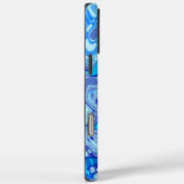 Icy Deep Sea Blue Abstrakt Marble Liquid Case-Mate iPhone Hülle (Rückseite / Rechts)