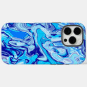 Icy Deep Sea Blue Abstrakt Marble Liquid Case-Mate iPhone Hülle (Rückseite (Horizontal))