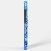 Icy Deep Sea Blue Abstrakt Marble Liquid Samsung Galaxy Hülle (Rechte Seite)