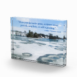 Icy English Lake - Personalisiert Fotoblock
