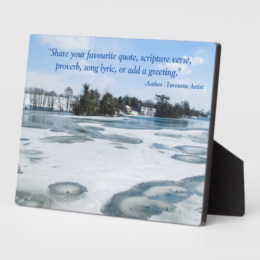 Icy English Lake - Personalisiert Fotoplatte (Seite)