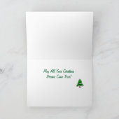 Icy Evergreen Christmas Card Feiertagskarte (Innenseite)