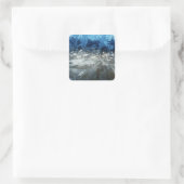 Icy-Fenster Quadratischer Aufkleber (Tasche)