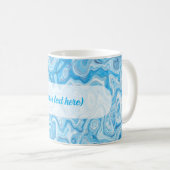 Icy Glacier Blue Marble Texture Abstract Liquid Kaffeetasse (VorderseiteRechts)