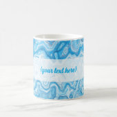 Icy Glacier Blue Marble Texture Abstract Liquid Kaffeetasse (Mittel)