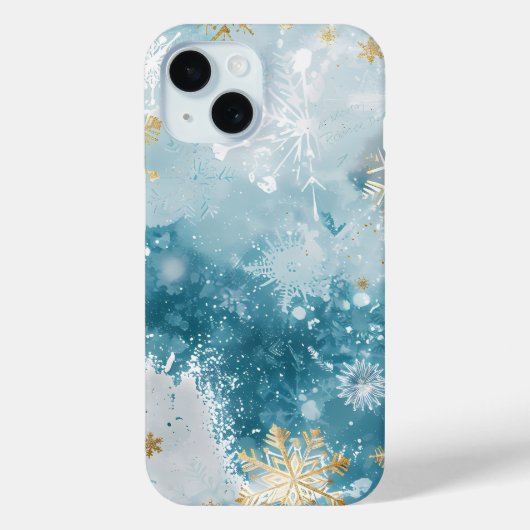 Icy Gold Flurry Phone Case (Rückseite)