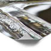 Icy Gold Reflections Icicles Poster (Ecke)
