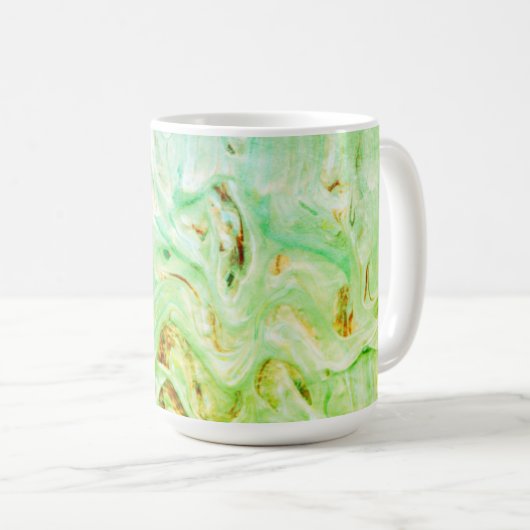 Icy Green Wirbel Kaffeetasse (VorderseiteRechts)