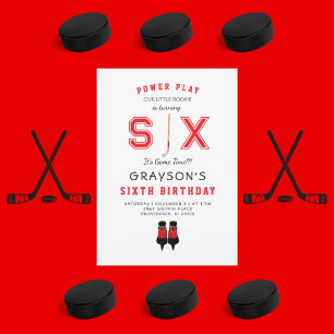 Icy Hockey 6. Geburtstag Einladung