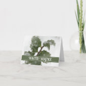 Icy Holly Verlasse Happy Winter Solstice Karte (Vorderseite)