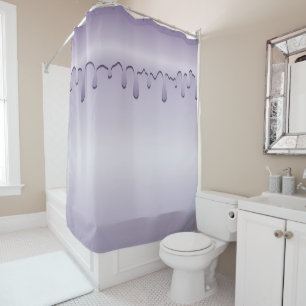 Icy Lila Lavender Tropfen Glam Girly Duschvorhang