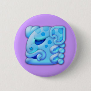 Icy Maya Animal Head Button