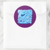 Icy Maya Animal Head Runder Aufkleber (Tasche)