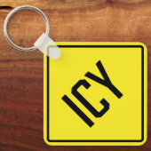 Icy Metal Square Schlüsselanhänger (Vorderseite)
