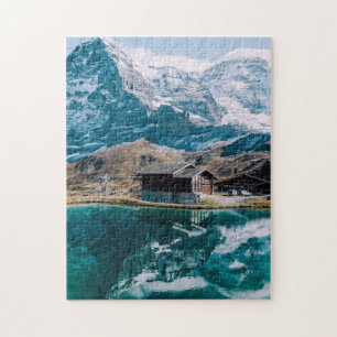 Icy Mountain Art Landschaftlich Puzzles Komplex Ji