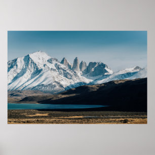 ICY MOUNTAIN SCENERY POSTER