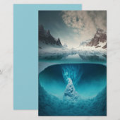 Icy Mountain View Briefpapier (Vorne/Hinten)