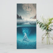 Icy Mountain View Einladung (Stehend Vorderseite)