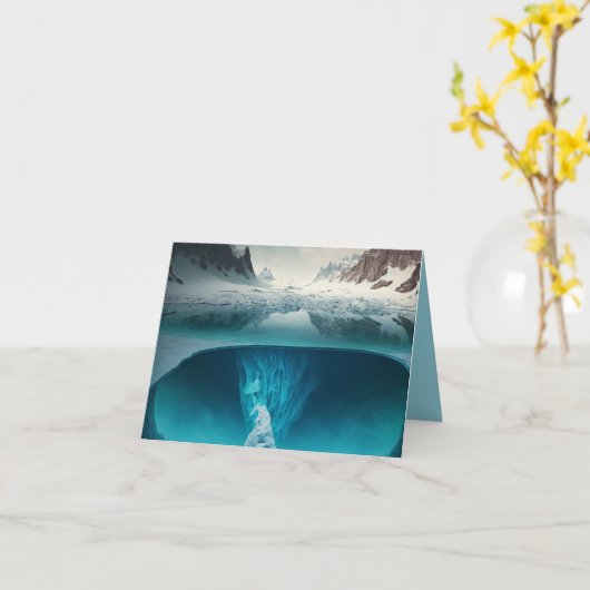 Icy Mountain View Karte (Gelbe Blume)