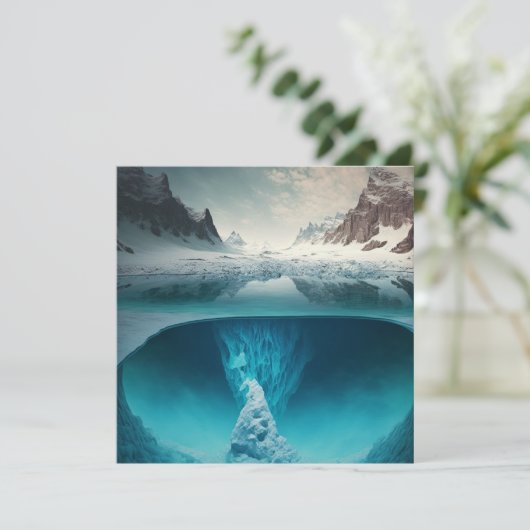 Icy Mountain View Karte (Stehend Vorderseite)