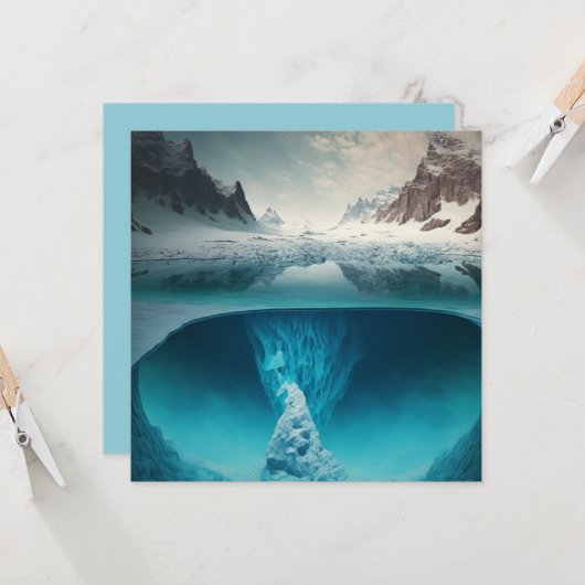 Icy Mountain View Karte (Vorderseite/Rückseite Beispiel)