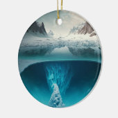 Icy Mountain View Keramik Ornament (Links)