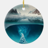 Icy Mountain View Keramik Ornament (Hinten)