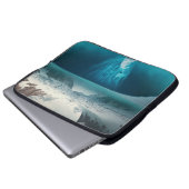 Icy Mountain View Laptopschutzhülle (Vorne Knopf)