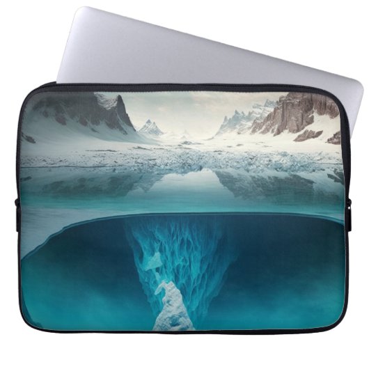Icy Mountain View Laptopschutzhülle (Vorderseite)