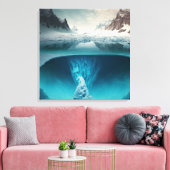 Icy Mountain View Leinwanddruck (Insitu (Wohnzimmer))