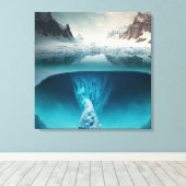 Icy Mountain View Leinwanddruck (Insitu (Holzboden))