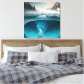 Icy Mountain View Leinwanddruck (Insitu (Schlafzimmer))